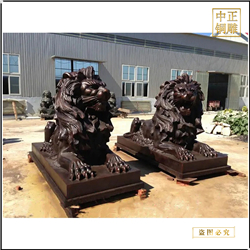 鑄銅關(guān)公 3米銅獅子雕塑