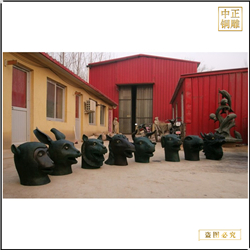 鑄銅關(guān)公 小型十二生肖擺件