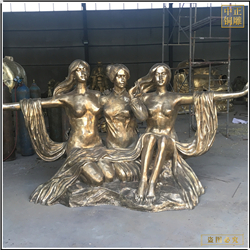 鑄銅關(guān)公 公園西方人物雕塑