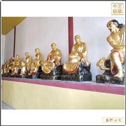 鑄銅關(guān)公 十八尊者站像雕塑鑄造