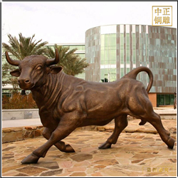 鑄銅關(guān)公 奔牛銅雕