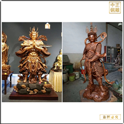 鑄銅關公 供奉韋馱菩薩