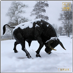 鑄銅關公 室外園林景觀銅牛