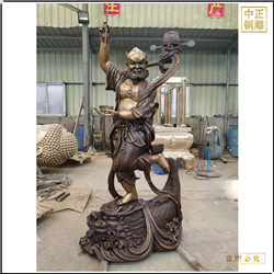 大型魁星點斗銅像鑄造 