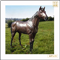 鑄銅關公 仿真銅馬雕塑