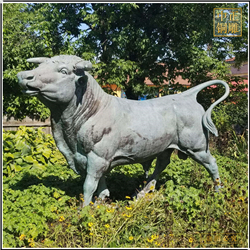 鑄銅關公 商業街銅牛擺件