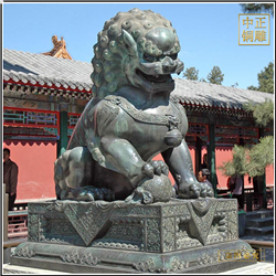 鑄銅關公 故宮銅獅子圖片