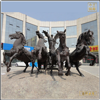 鑄銅關(guān)公 廣場大型景觀銅馬銅雕塑