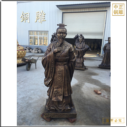 鑄銅關(guān)公 古代全身像雕塑定制