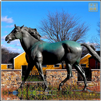 鑄銅關公 景觀銅馬雕塑擺件