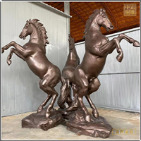 鑄銅關公 黃銅馬擺件圖片