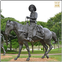 鑄銅關公 戶外騎馬人物銅雕像