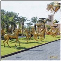 鑄銅關公 景區銅馬雕塑