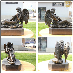 鑄銅關(guān)公 西方小天使彈琴銅雕塑鑄造