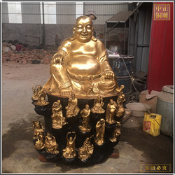 鑄銅關(guān)公 寺廟彌勒佛銅像定做