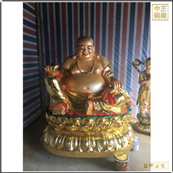 鑄銅關(guān)公 寺廟彌勒佛銅像定制設(shè)計