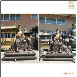 鑄銅關(guān)公 紫銅文殊普賢銅佛像