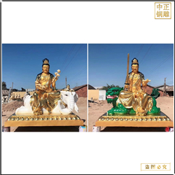 鑄銅關(guān)公 坐像文殊普賢像