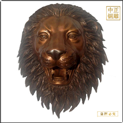 鑄銅關(guān)公 銅獅子頭掛件