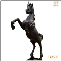 鑄銅關(guān)公 全銅駿馬雕塑圖片