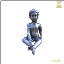 鑄銅關(guān)公 西方小孩坐像銅雕塑