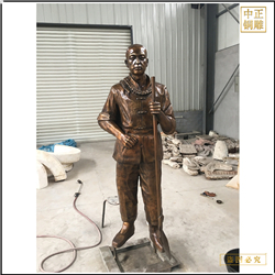 鑄銅關公 拿鐵楸人物雕塑