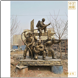鑄銅關(guān)公 消防人物銅雕塑鑄造