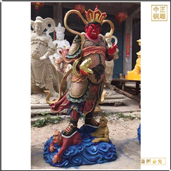 鑄銅關公 天王殿兩側護法四大天王神像