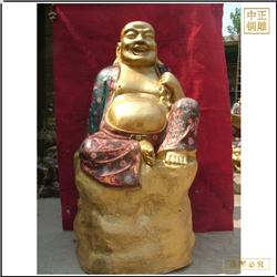 鑄銅關公 1.6米貼金十八羅漢尊者定做