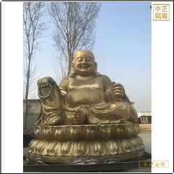 鑄銅關公 笑口常開彌勒佛銅像