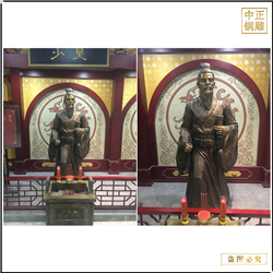 鑄銅關公 大型景區(qū)室內(nèi)人物站像雕塑