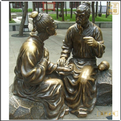 鑄銅關公 古代看病人物銅雕塑