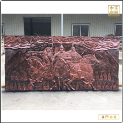 鑄銅關(guān)公 酒店大廳裝飾銅浮雕