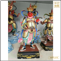鑄銅關(guān)公 貼金四大天王銅像