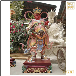 鑄銅關(guān)公 坐像四大天王銅彩繪雕塑