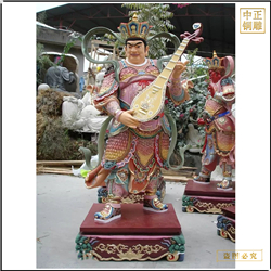 鑄銅關(guān)公 貼金彩繪2米四大天王銅佛像