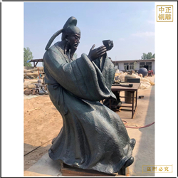 鑄銅關(guān)公 古代酒仙人物雕塑