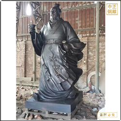 鑄銅關(guān)公 古代將軍喝酒雕塑