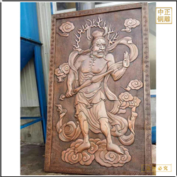 鑄銅關公 人物銅浮雕定制