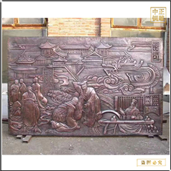 鑄銅關公 古代人物銅浮雕雕塑