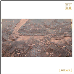 鑄銅關公 背景墻銅浮雕價格