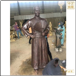 鑄銅關(guān)公 純銅古代人物銅雕塑制作廠家