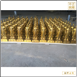 鑄銅關(guān)公 小型商圣人物銅雕塑擺件