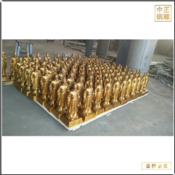 鑄銅關(guān)公 鎏金小型商圣銅雕塑鑄造