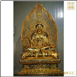 鑄銅關公 貼金觀音三十三造像雕塑