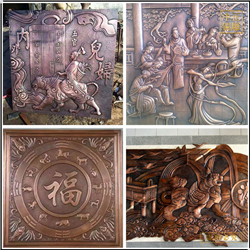 鑄銅關公 玄關浮雕壁畫現貨