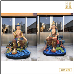 鑄銅關公 定制小型普賢菩薩銅佛像廠