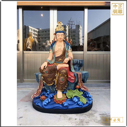 鑄銅關公 手拿寶劍文殊普賢銅佛像