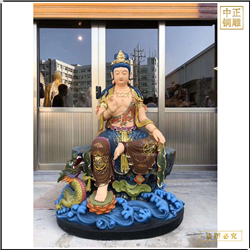 鑄銅關公 鑄銅文殊普賢菩薩像廠家