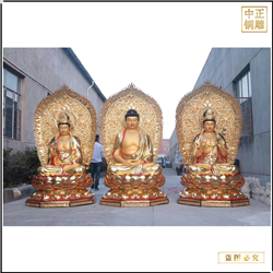 鑄銅關(guān)公 大型西方三圣銅像訂購批發(fā)